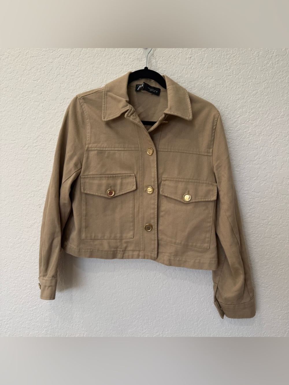 Zara Beige Crop Jacket